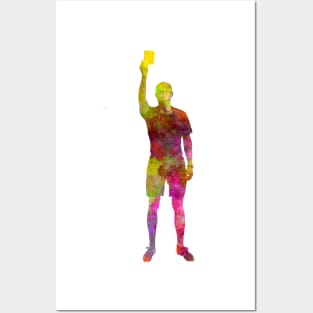 Soccer referee in watercolor Posters and Art